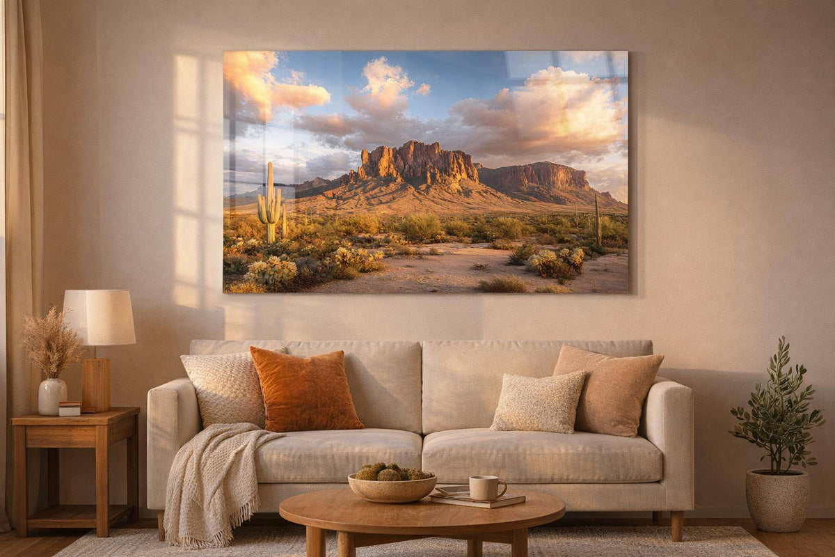 Sonoran Radiance Tempered Glass - Blue / Brown