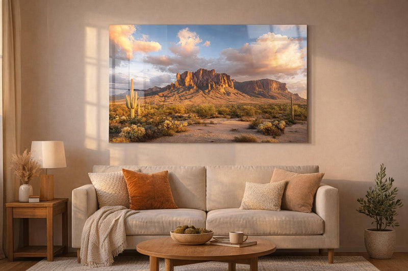 Sonoran Radiance Tempered Glass - Blue / Brown