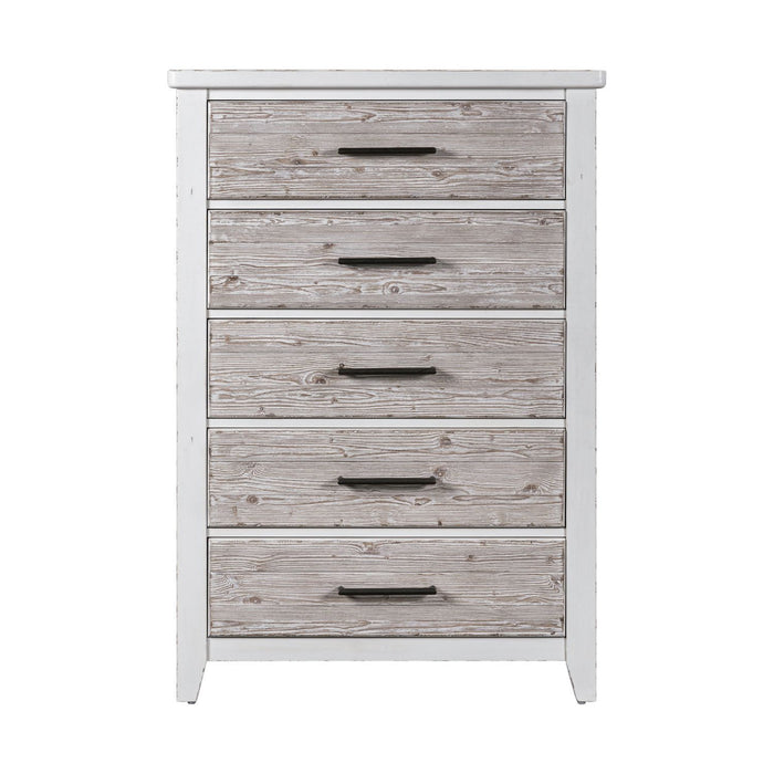 Backroads - 5 Drawer Chest - White