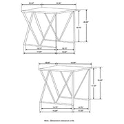 Bette 2-piece Marble Top Nesting Table Set White and Gold