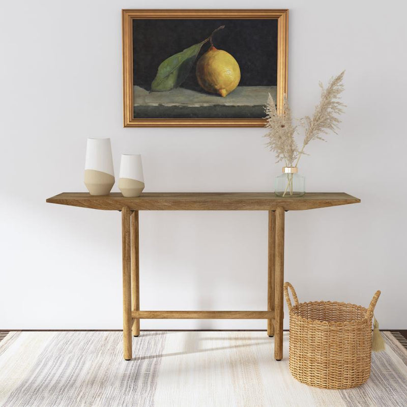 Darius Solid Wood Entryway Console Table Natural Mango Default Title