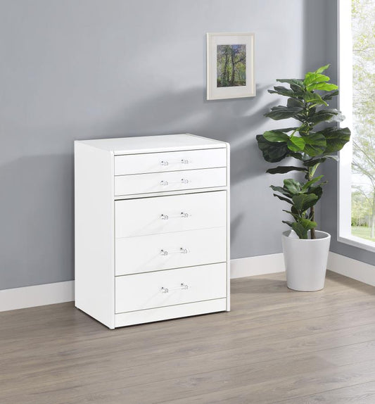 Danbury 3-drawer Makeup Vanity & Stool Set High Gloss White High Gloss