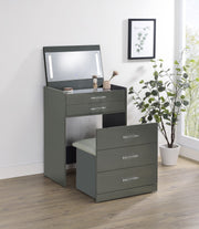 Danbury 3-drawer Makeup Vanity & Stool Set High Gloss