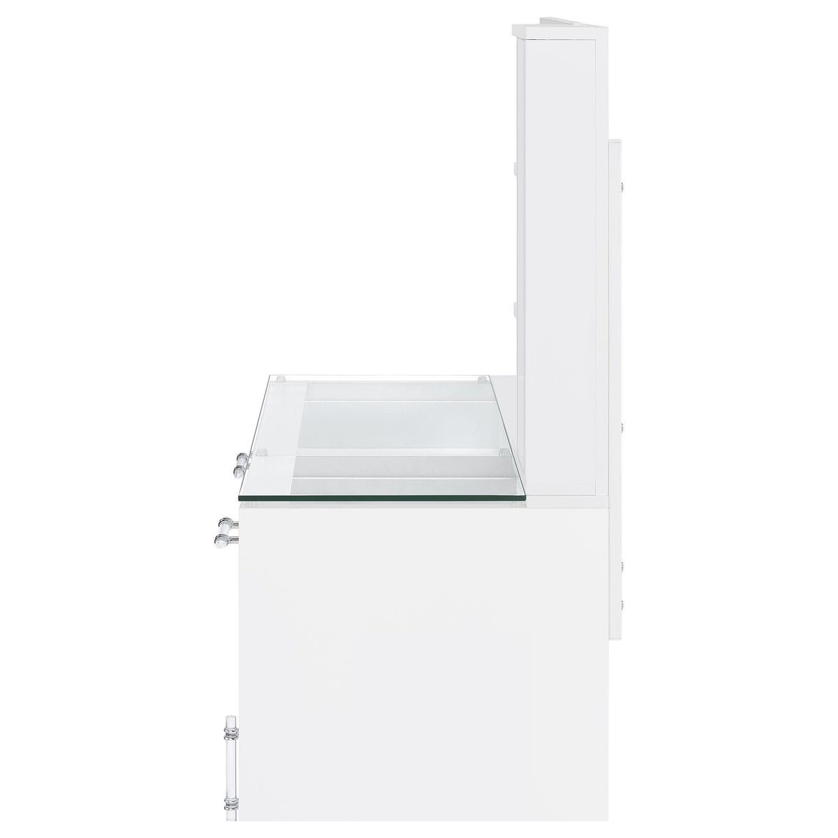 Flora 2-drawer Vanity Set with LED Mirror High Gloss