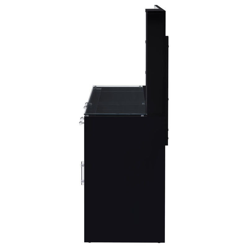 Flora 2-drawer Vanity Set with LED Mirror High Gloss