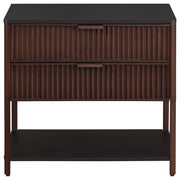 Zimmerlee 2-drawer Side Table with Shelf Rust Brown
