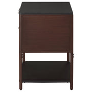 Zimmerlee 2-drawer Side Table with Shelf Rust Brown