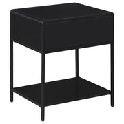Amherst 1-drawer Radio Weave Cane Metal Bedside Table