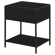 Amherst 1-drawer Radio Weave Cane Metal Bedside Table