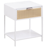 Amherst 1-drawer Radio Weave Cane Metal Bedside Table