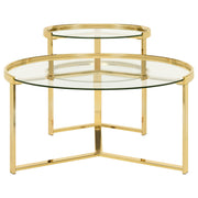 Delia Round Glass Top Nesting Coffee Table