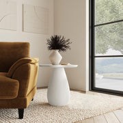 Perth 20-inch Side Table with Cloud-Shaped Top Off White Default Title