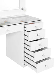 Acena 7-drawer Vanity Set with ing High Gloss