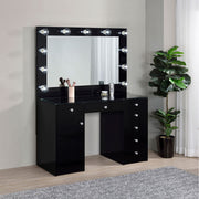 Acena 7-drawer Vanity Set with ing High Gloss