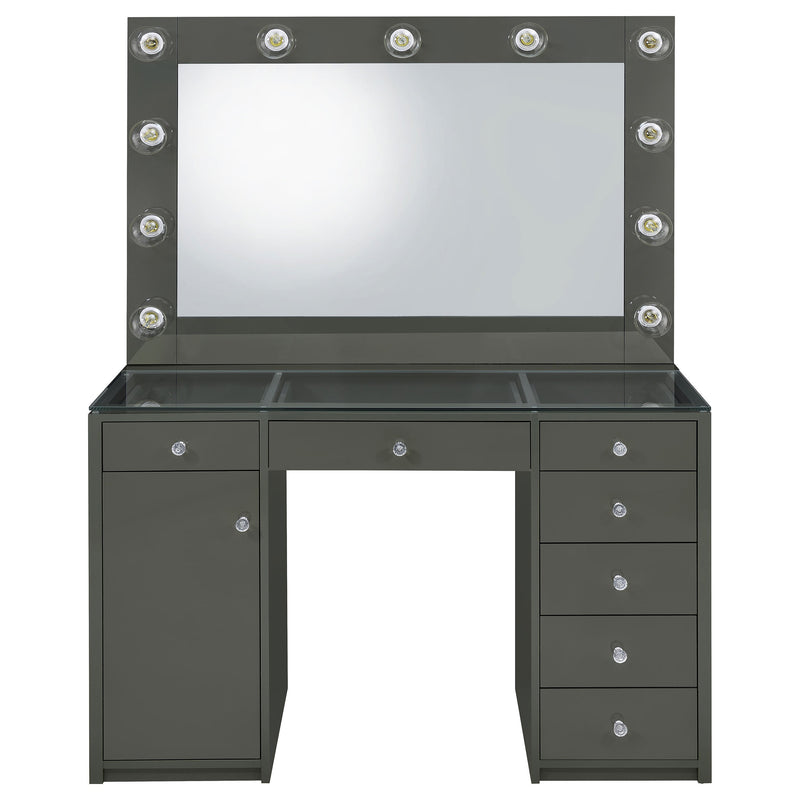 Acena 7-drawer Vanity Set with ing High Gloss