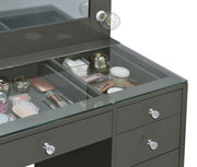 Acena 7-drawer Vanity Set with ing High Gloss