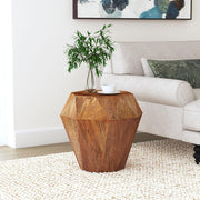 Jacinto Octagonal Solid Wood Side Table Natural