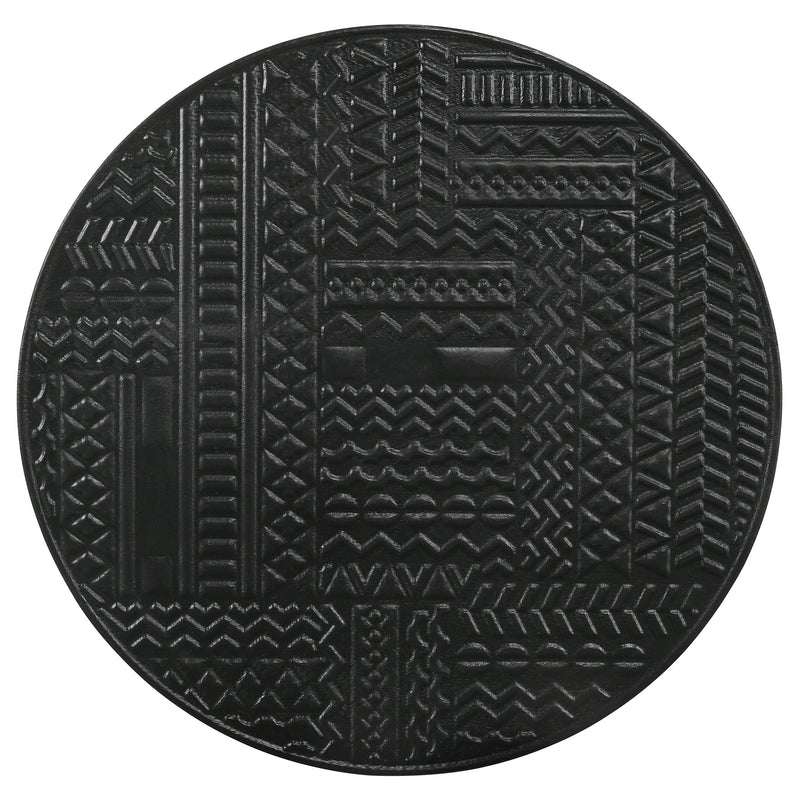 Loannis 2-piece Round Mango Wood Nesting Table Matte Black