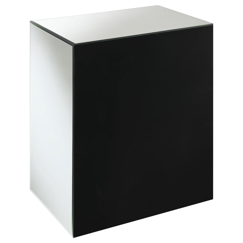 Coquette 1-drawer Mirrored Accent Side Table Silver