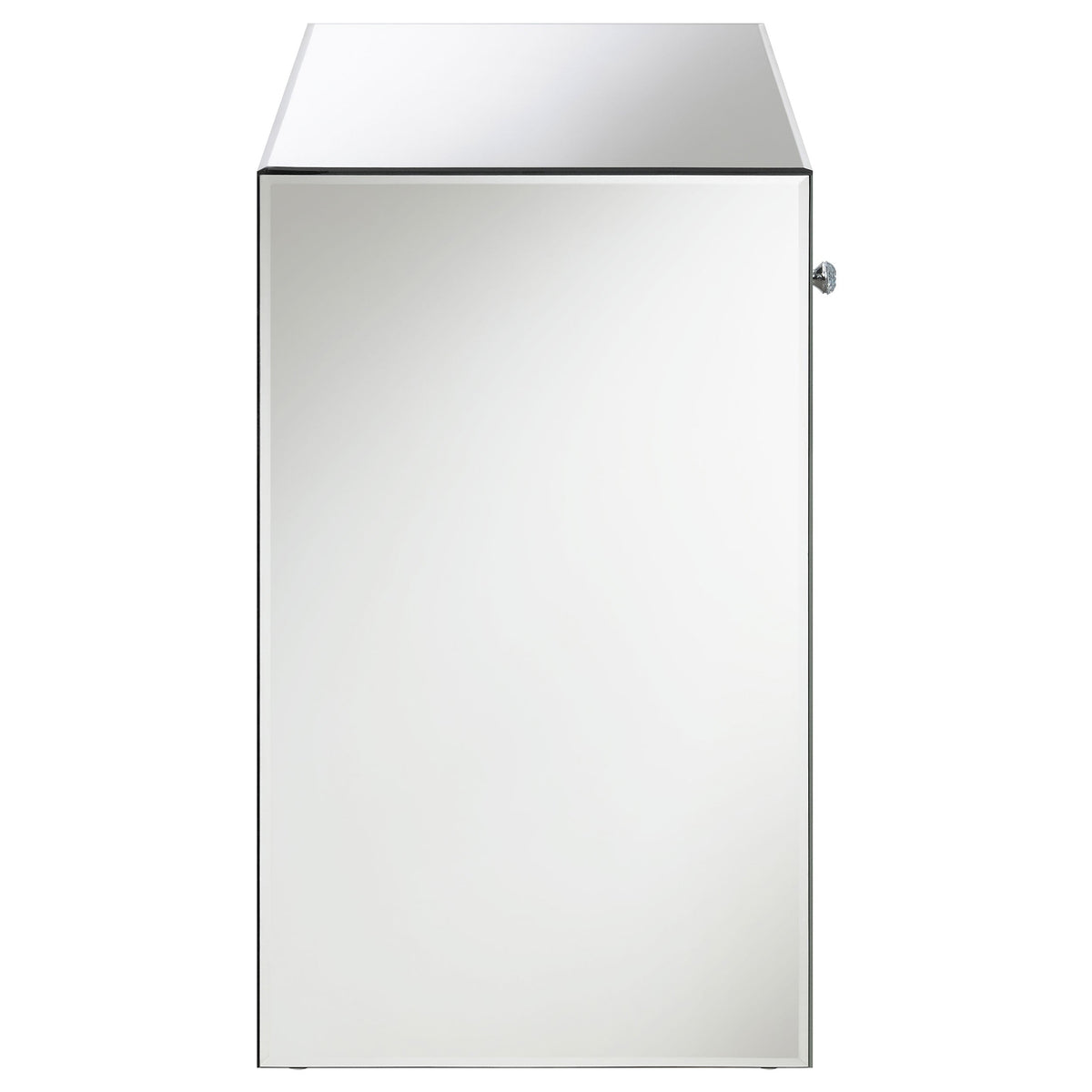 Coquette 1-drawer Mirrored Accent Side Table Silver