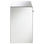 Coquette 1-drawer Mirrored Accent Side Table Silver
