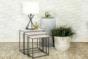 Medora 3-piece Marble Top Nesting Table Set White Default Title