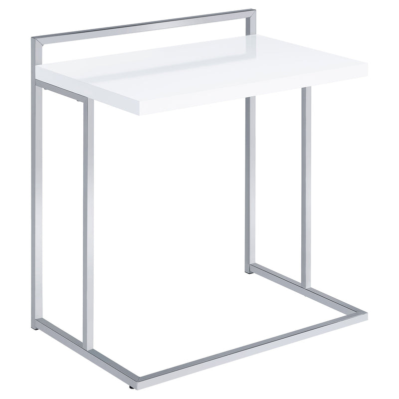 Dani Rectangular C-Shaped Sofa Side Table High Gloss