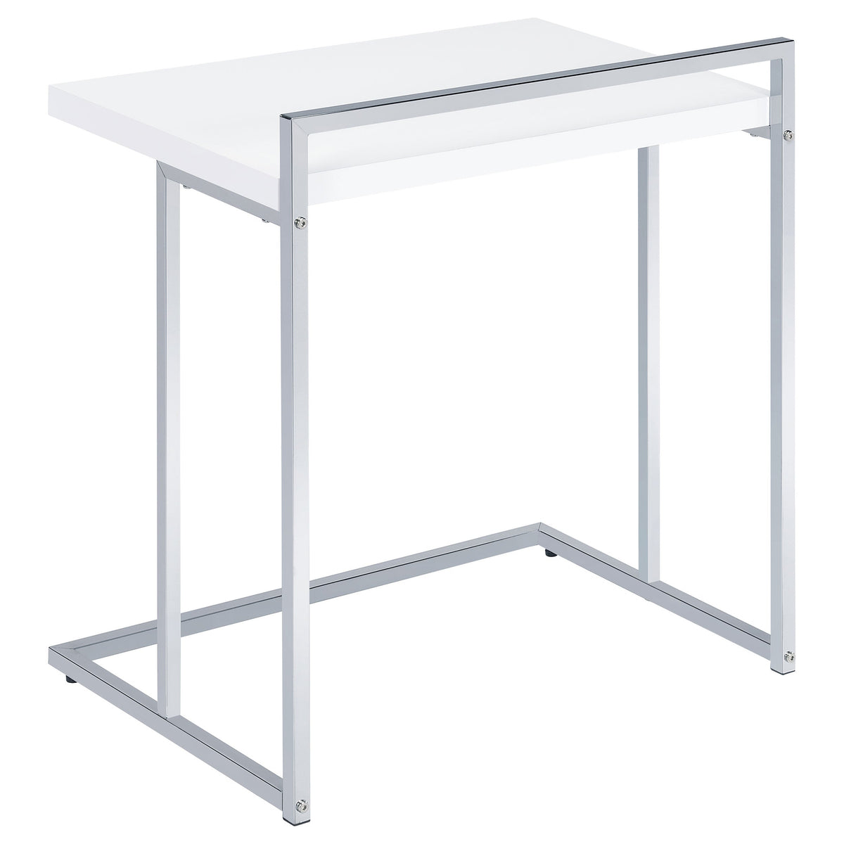Dani Rectangular C-Shaped Sofa Side Table High Gloss