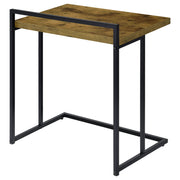 Dani Rectangular C-Shaped Sofa Side Table High Gloss