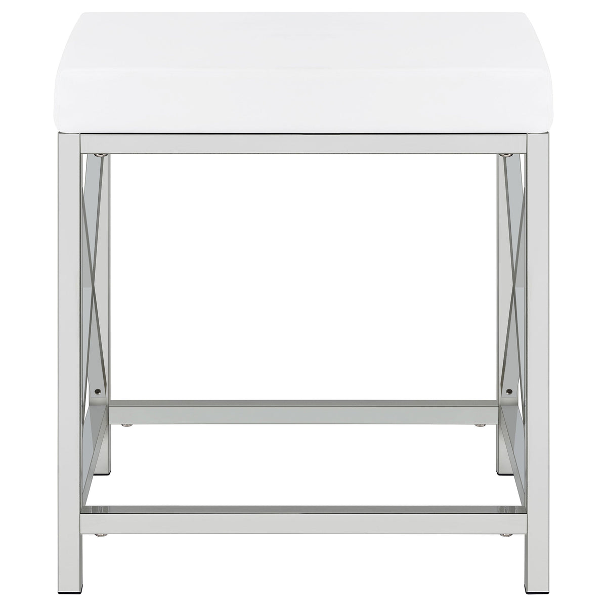 Eliza Vanity Set with Lighting & Stool White and Chrome