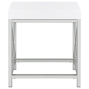 Eliza Vanity Set with Lighting & Stool White and Chrome