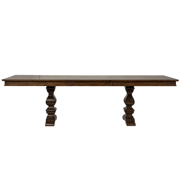 Armand - Trestle Table - Dark Brown