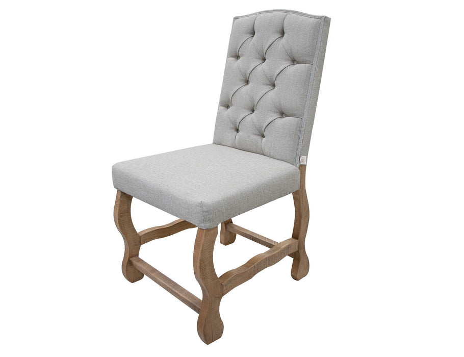 Marquez - Upholstered Chair With Tufted Back - Two Tone Light Brown