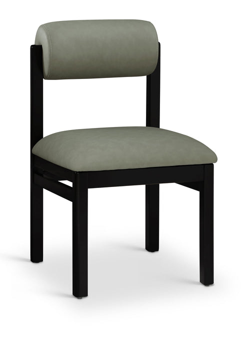 Roundhill - Faux Leather Dining Chair (Set of 2) - Black Frame