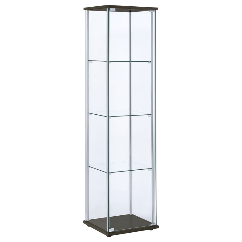 Bellatrix 4-shelf Clear Glass Curio Cabinet