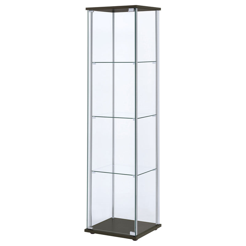 Bellatrix 4-shelf Clear Glass Curio Cabinet