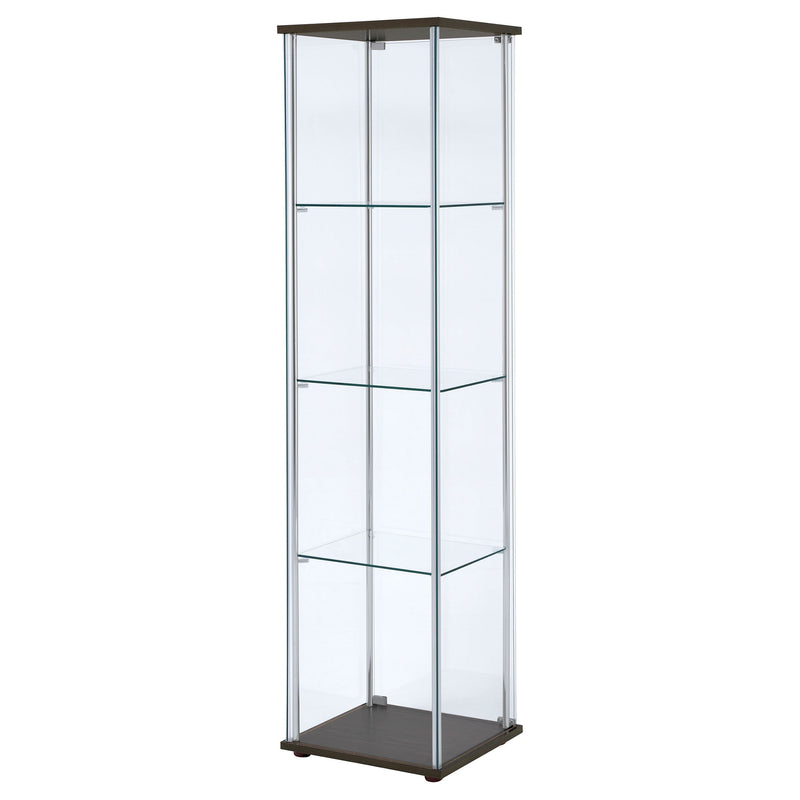 Bellatrix 4-shelf Clear Glass Curio Cabinet