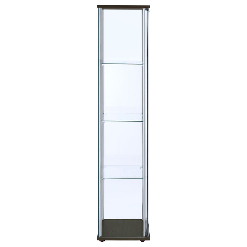 Bellatrix 4-shelf Clear Glass Curio Cabinet