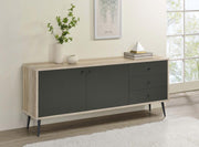 Maeve 2-door Engineered Wood Cabinet Antique Pine and Grey Default Title