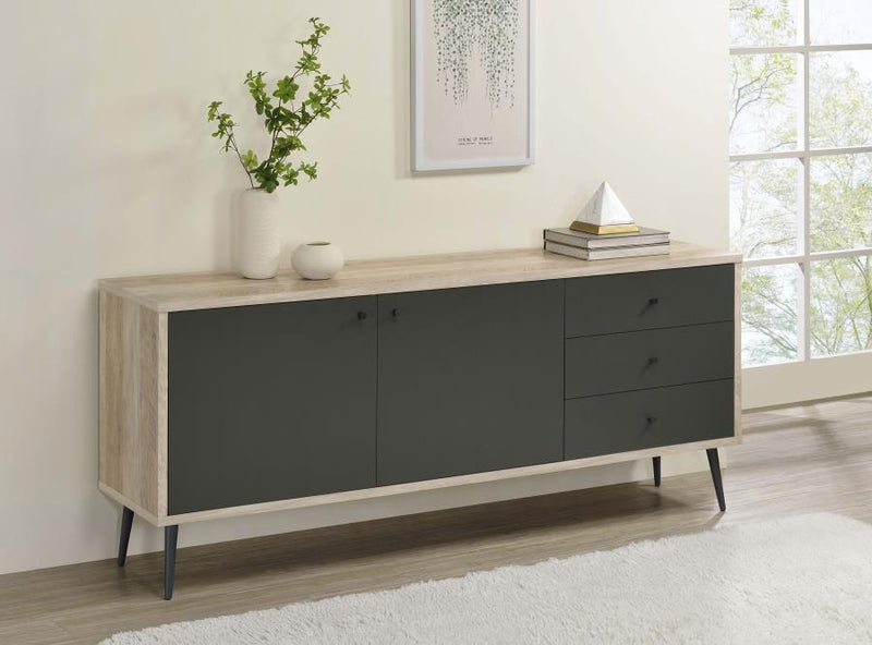 Maeve 2-door Engineered Wood Cabinet Antique Pine and Grey Default Title