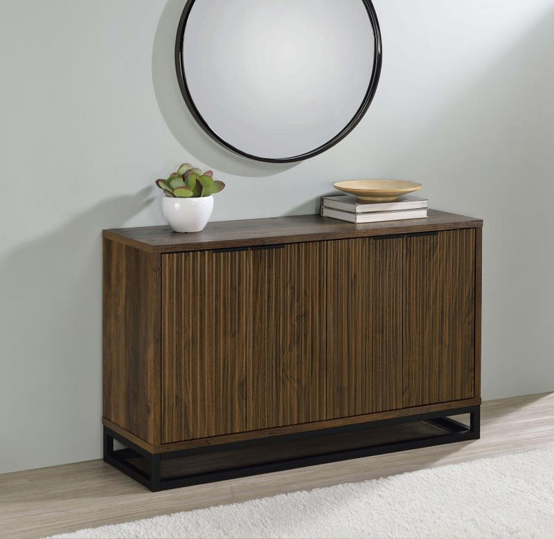 Ryatt 4-door Engineered Wood Accent Cabinet Dark Pine Default Title