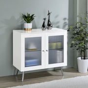 Nieta 2-door Engineered Wood Accent Cabinet White High Gloss Default Title