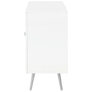 Nieta 2-door Engineered Wood Accent Cabinet White High Gloss