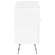 Nieta 2-door Engineered Wood Accent Cabinet White High Gloss