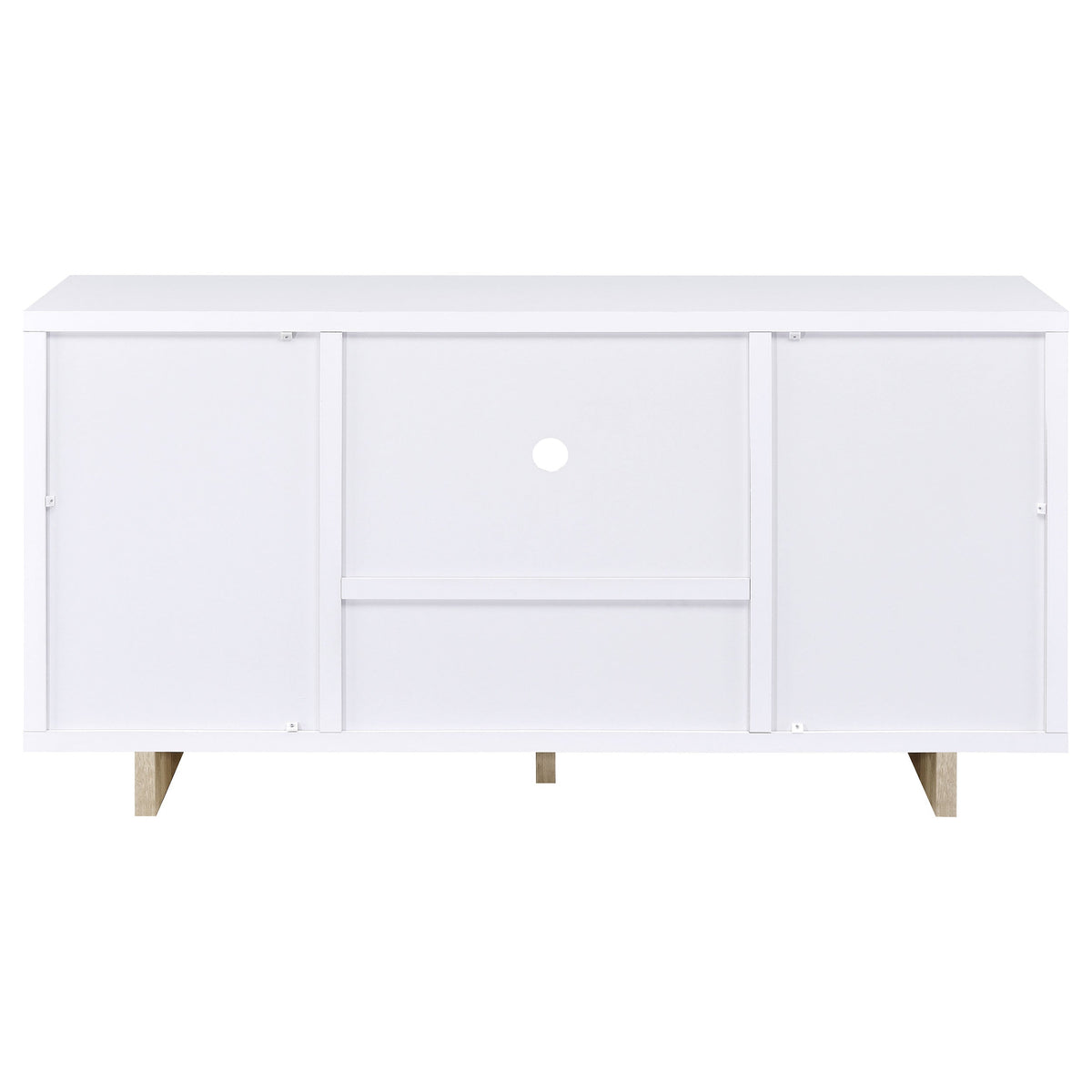 Dalton 2-door Storage Cabinet White and Distressed Pine