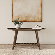 Ornelas 46-inch Console Table with Slatted Shelf Mango Brown Default Title