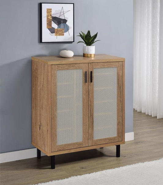 Teller 2-door Shoe Storage Cabinet Natural Oak Default Title