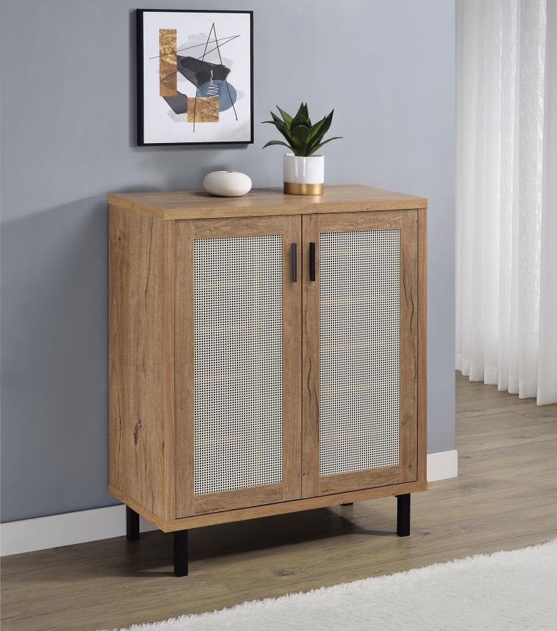 Teller 2-door Shoe Storage Cabinet Natural Oak Default Title