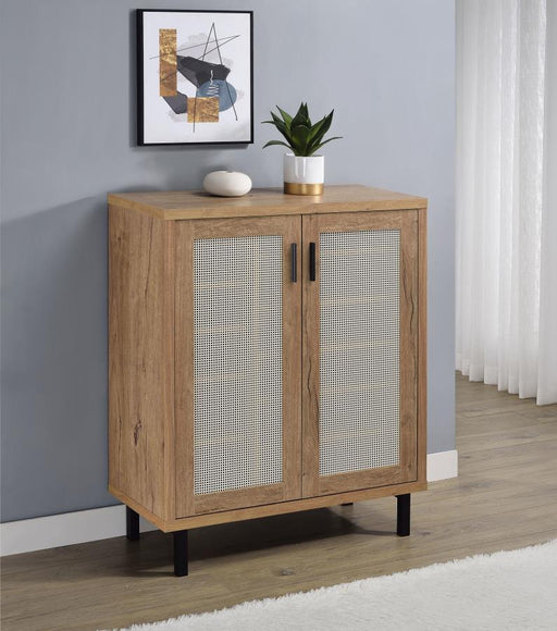 Teller 2-door Shoe Storage Cabinet Natural Oak Default Title