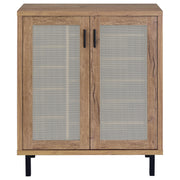 Teller 2-door Shoe Storage Cabinet Natural Oak